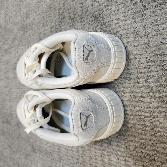 Puma Carina Sneakers 2.0 Ivory Lace Up Suede Women's Size 8 - Picture 4 of 12